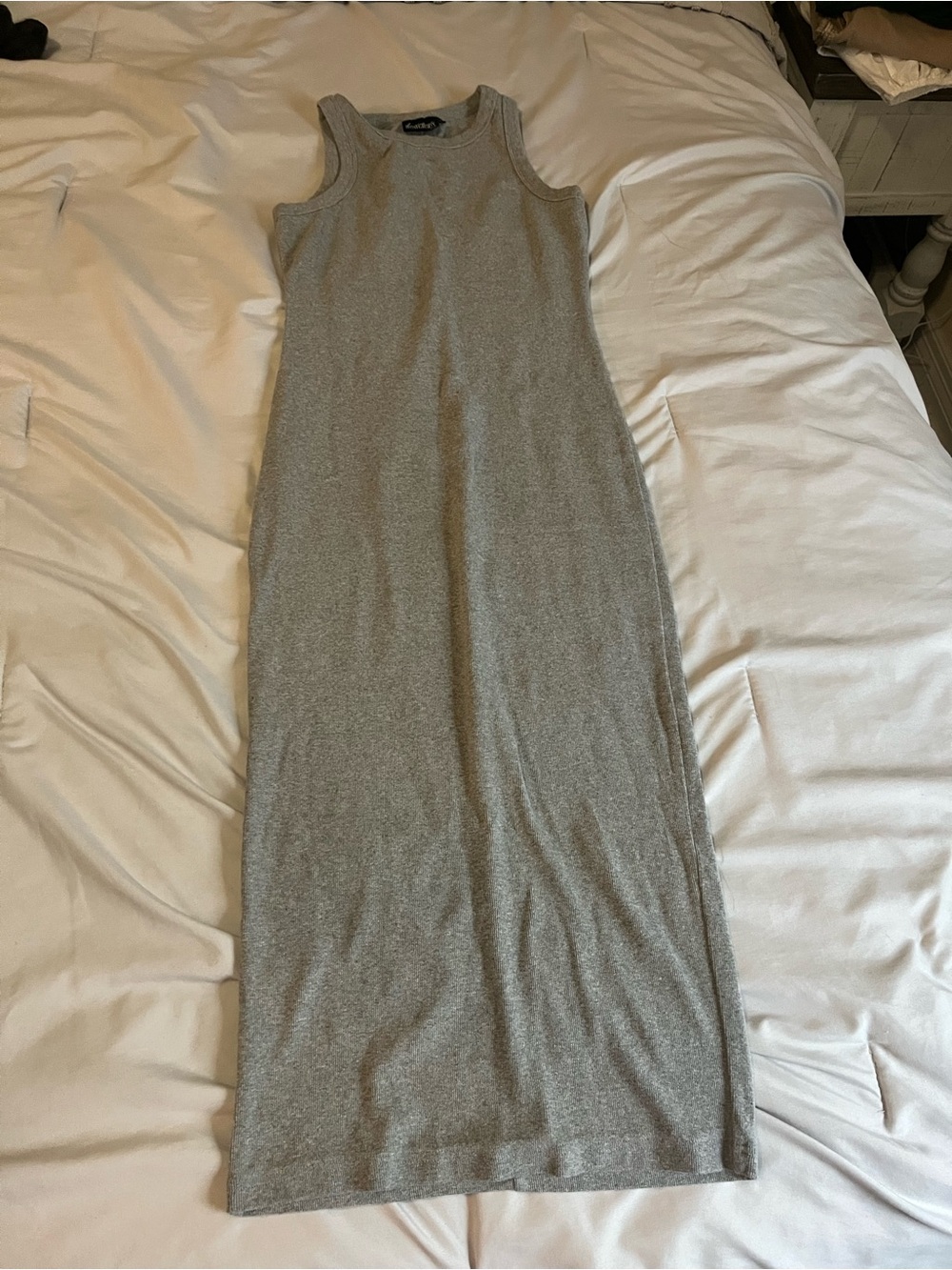 Fancy Homebody Sleeveless Gray Knit Maxi Dress -